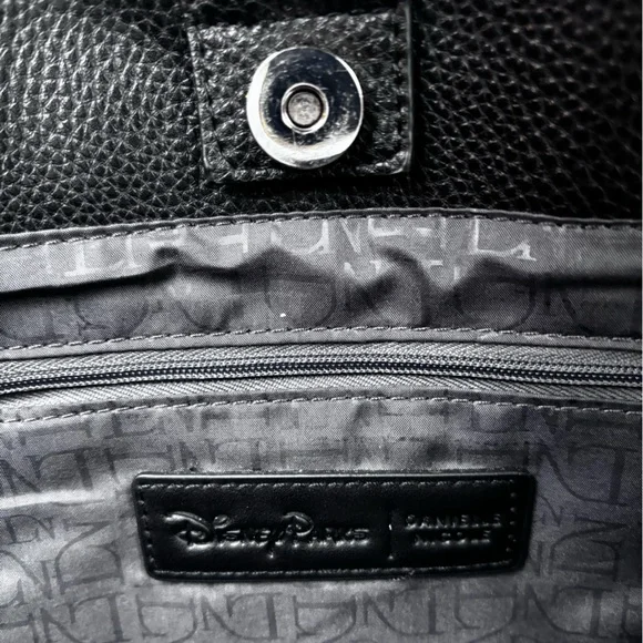 Danielle Nicole Disney It’s a Small World Black Tote with Colorful Patches - Picture 9 of 11